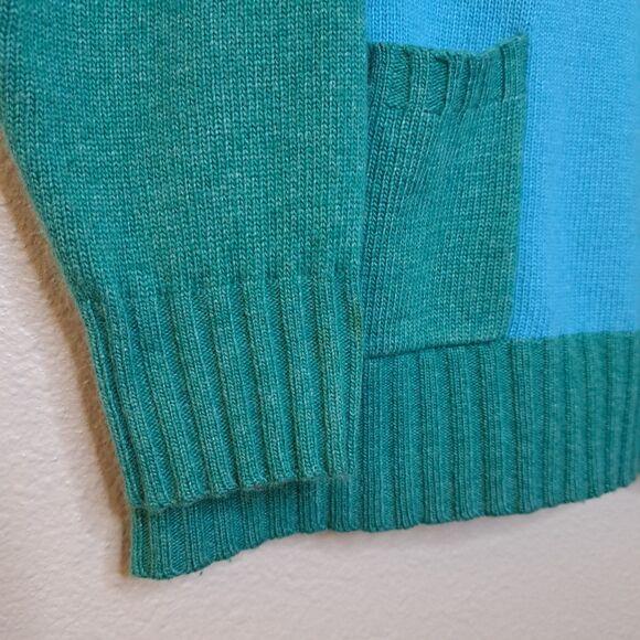 Sundance Women Sweater Cashmere And Wool Blend Size L Two Tone With Pockets - Picture 5 of 11